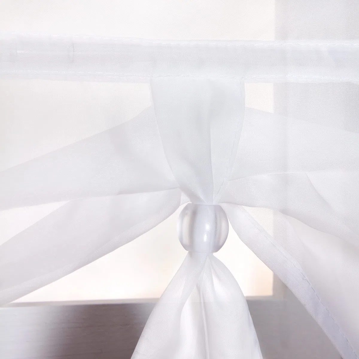 SIMPVALE Condole Estilo Romano L caida Sombra Ventana Cortina para Balcon y de la Cocina, Blanco, 100cm*155cm