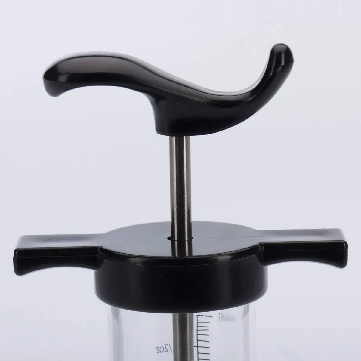 Westmark Jeringa para marinar con aguja extraíble, Longitud: 22,5 cm, Con escala hasta 1,5 oz/50 ml, Plástico/acero inoxidable, Transparente/negro, 61422280