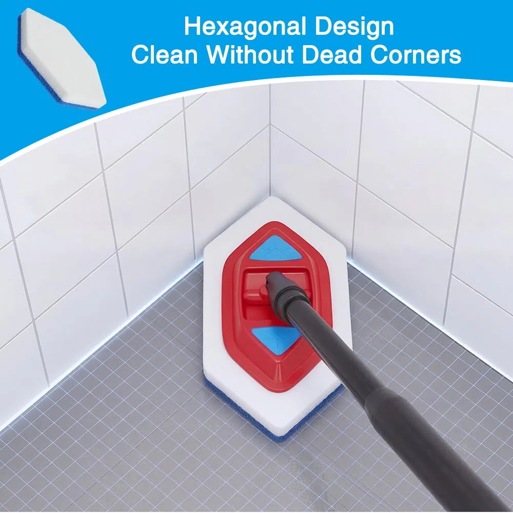 6 piezas de repuesto para fregona de baño y bañera, compatible con esponja multisuperficie Vileda Bath Magic Bad