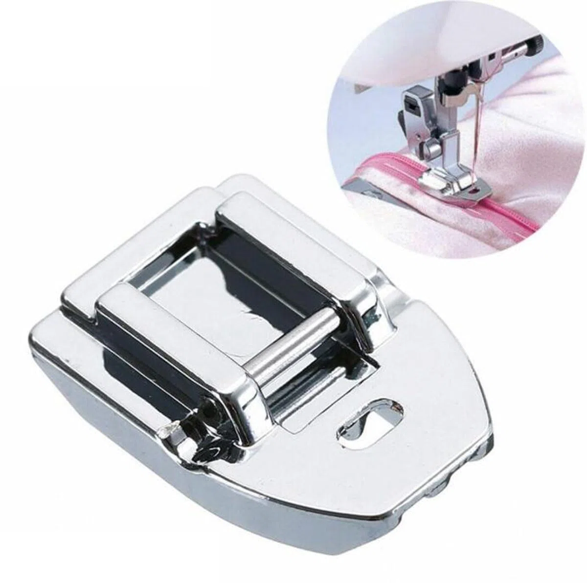 Kit universal de pies con cremallera – 4 pies de cremallera estándar e invisibles para máquinas de vástago bajo (Singer, Brother, Janome, Juki) – Accesorios esenciales de costura