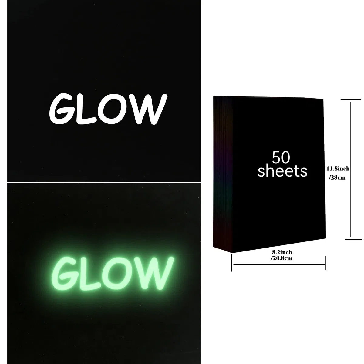 SCULPFUN 50 hojas de papel luminoso para rascar, 28 x 20,8 cm, papel fluorescente para rascar para el grabado láser creativo DIY