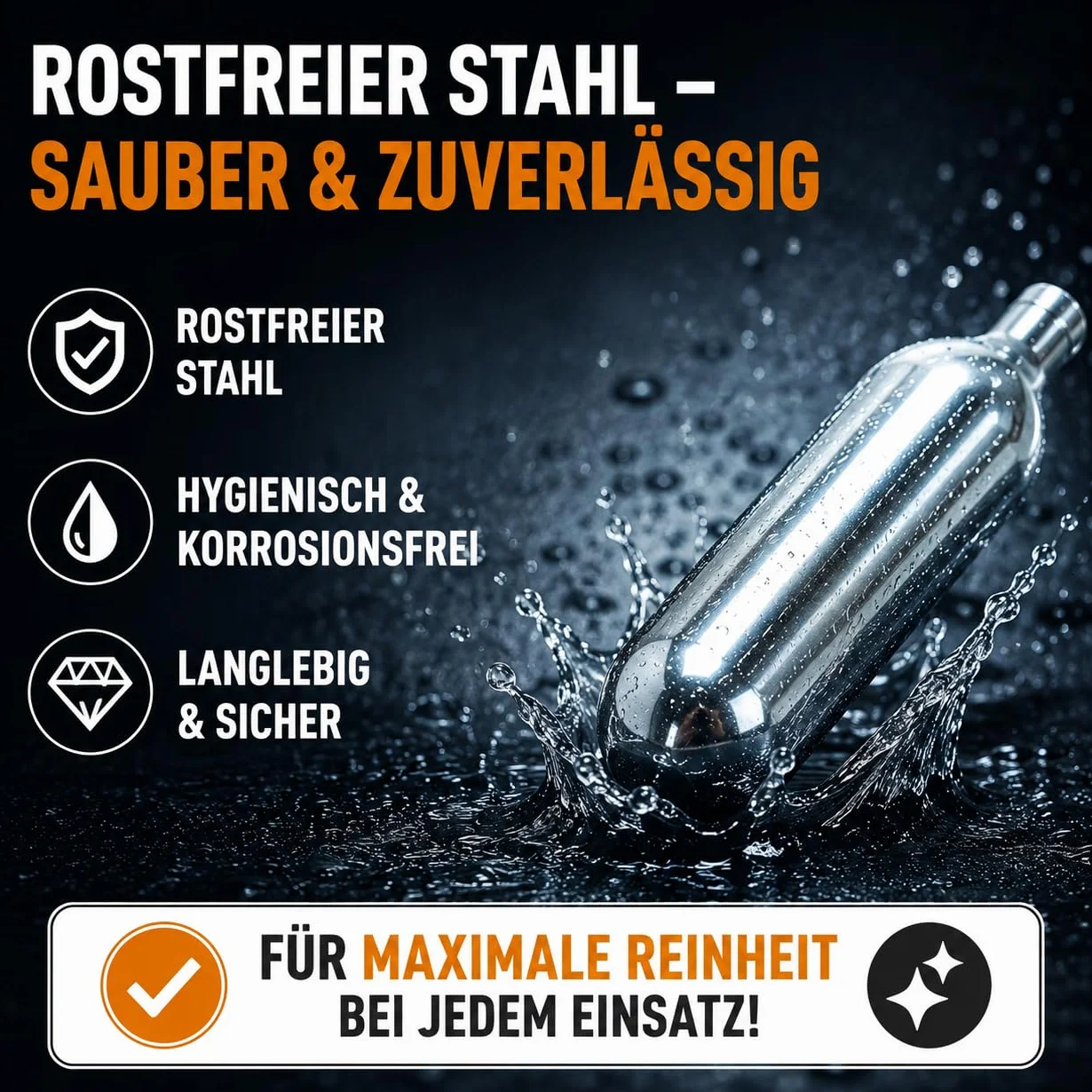 NEMT 10 cápsulas de Cerveza Co2 de 16 g y cápsulas de Bicicleta para Todos los sifón de Cerveza con cápsulas gaseosas de 16 g sin Rosca, también Compatible con Bomba de Cartucho de CO2 para