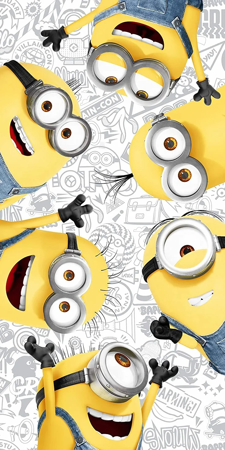 erry Fabrics Minions - Toalla de baño 70 x 140 cm, 100% algodón, diseño de amigos