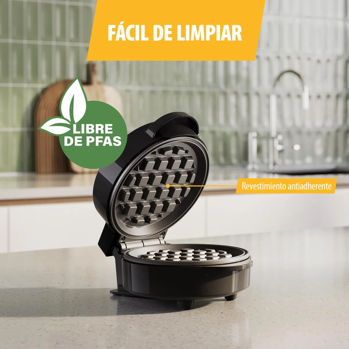 Tristar Mini Gofrera, Gofre Redondo, 550 W, Revestimiento Antiadherente, Diseño Compacto, Fácil Limpieza, WF-2109