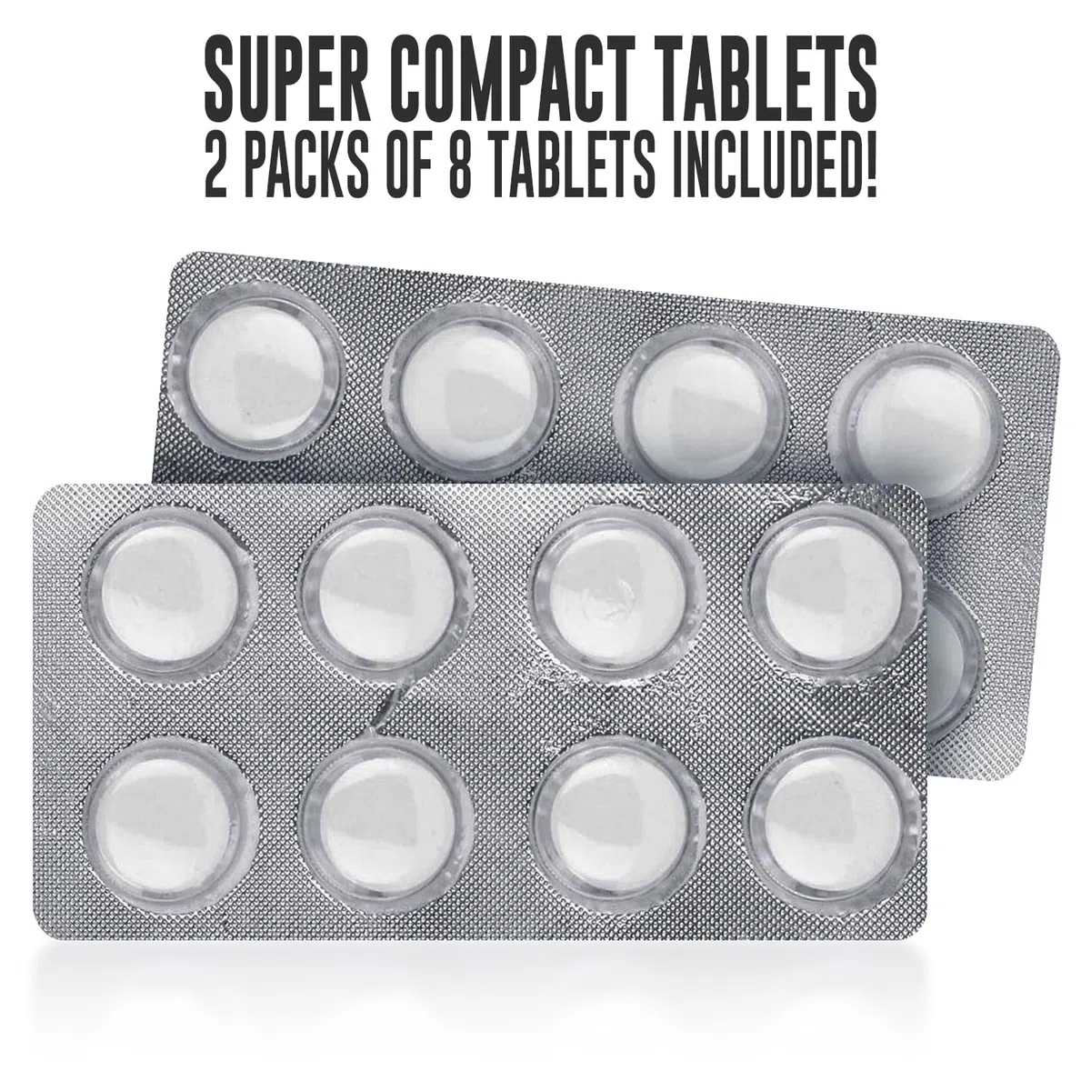 Pastillas de limpieza para máquina de espresso, paquete de 2 x 8 (16) | Fabricado por Cafetto que fabrica tabletas de limpieza de salvia y tabletas de limpieza de máquina de café Sage | Para disco de