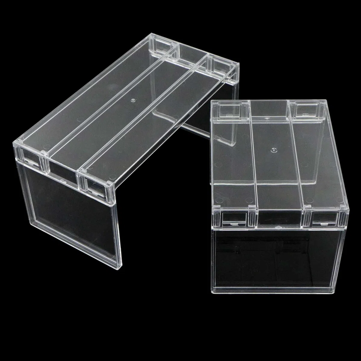 Frigorífico Organizador Estante Almacenamiento Soporte - Estantes de Plástico para Encimera Cocina Despensa Mueble Encimeras Verduras Gabinete Nevera Utensilios, 2 Tamaños (2 PCS)