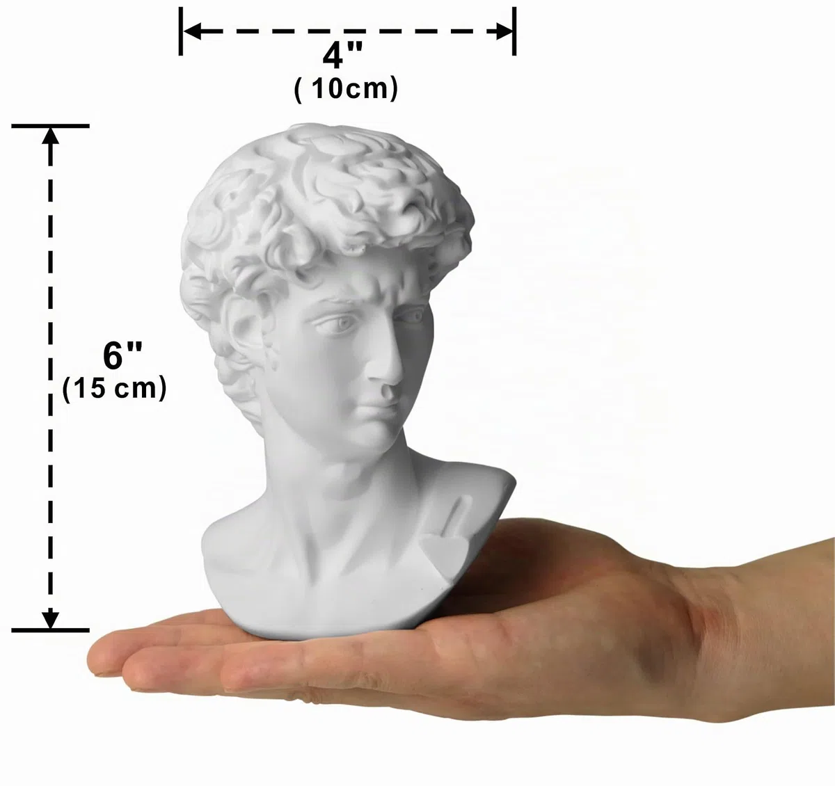 Garwor Figura de Busto de David de Miguel Ángel, Figura clásica Griega Romana para decoración del hogar, Oficina