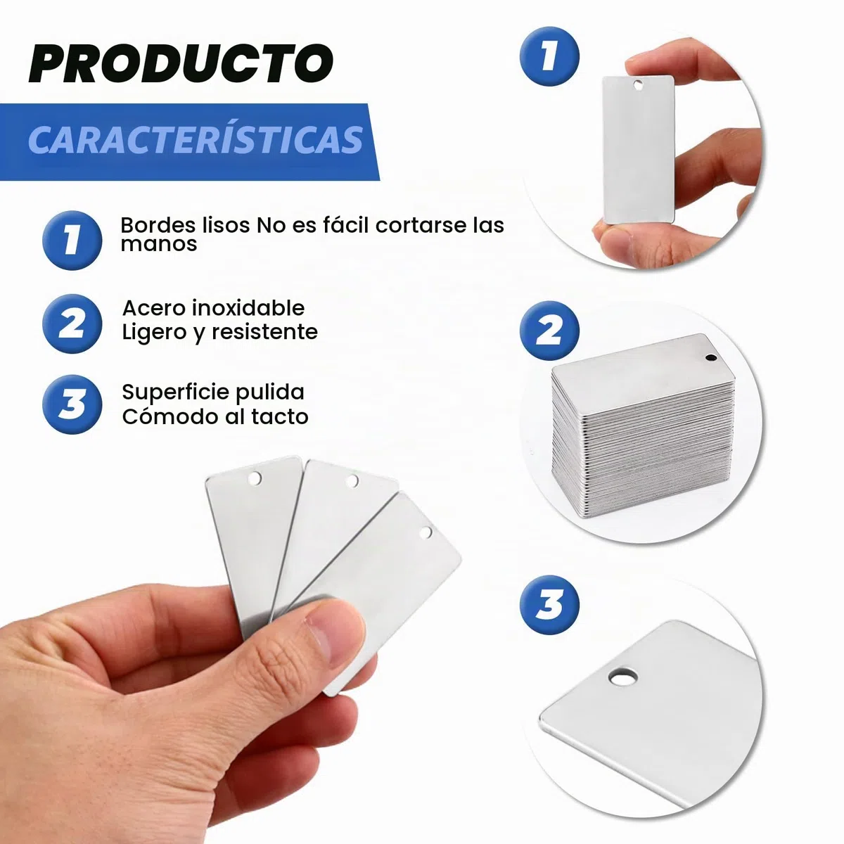 Pack de 35 unidades de piezas en bruto de acero inoxidable para troquelado y grabado, piezas en bruto de llavero de metal DIY con llavero, placas en bruto de perro pulidas y en blanco para