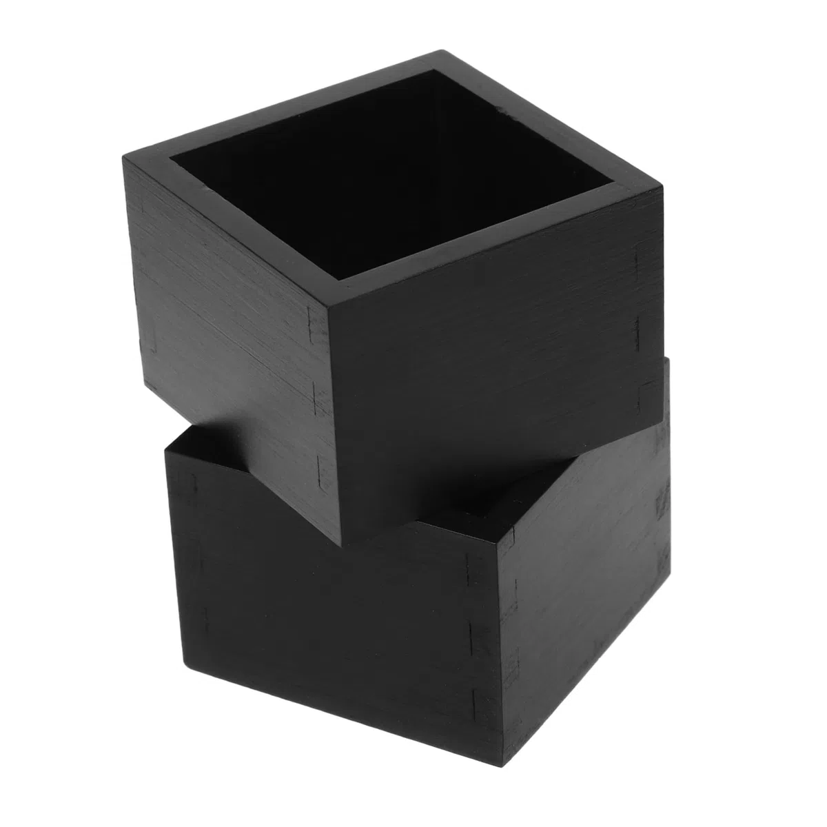Caja de Madera para Sake de Estilo Japonés Reutilizable 2 Tazas Negras Delicadas Adecuado para Obsequio de Navidad y Acción de Gracias