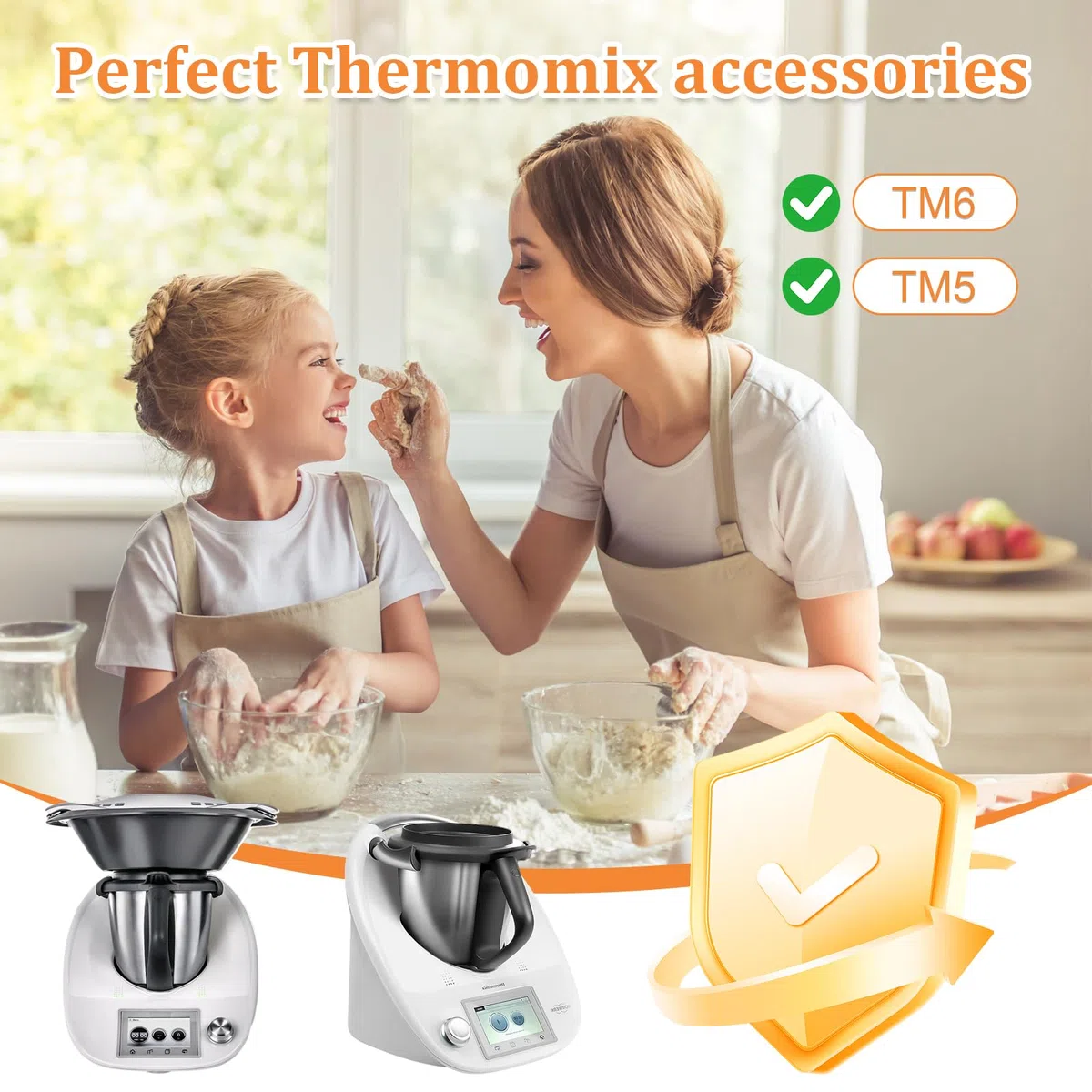Cuchilla Amasadora para Thermomix TM5/TM6, Accesorios de Repuesto para Cuchillas de licuadora de aptas para Thermomix, Accesorios con Raspador de Masa