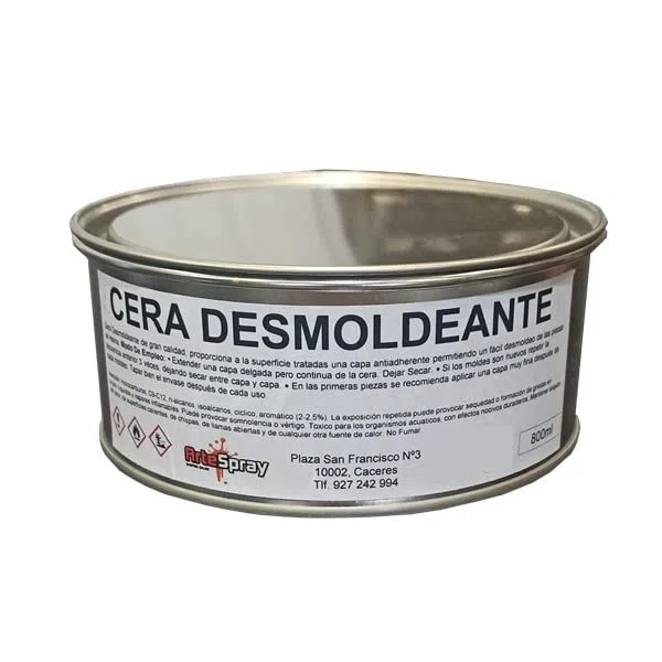 Cera Desmoldeante 800ml, Desmoldeante En Cera Para Aplicar En Moldes de Silicona o Resina Para Desmoldear con Facilidad Las Piezas Fabricadas