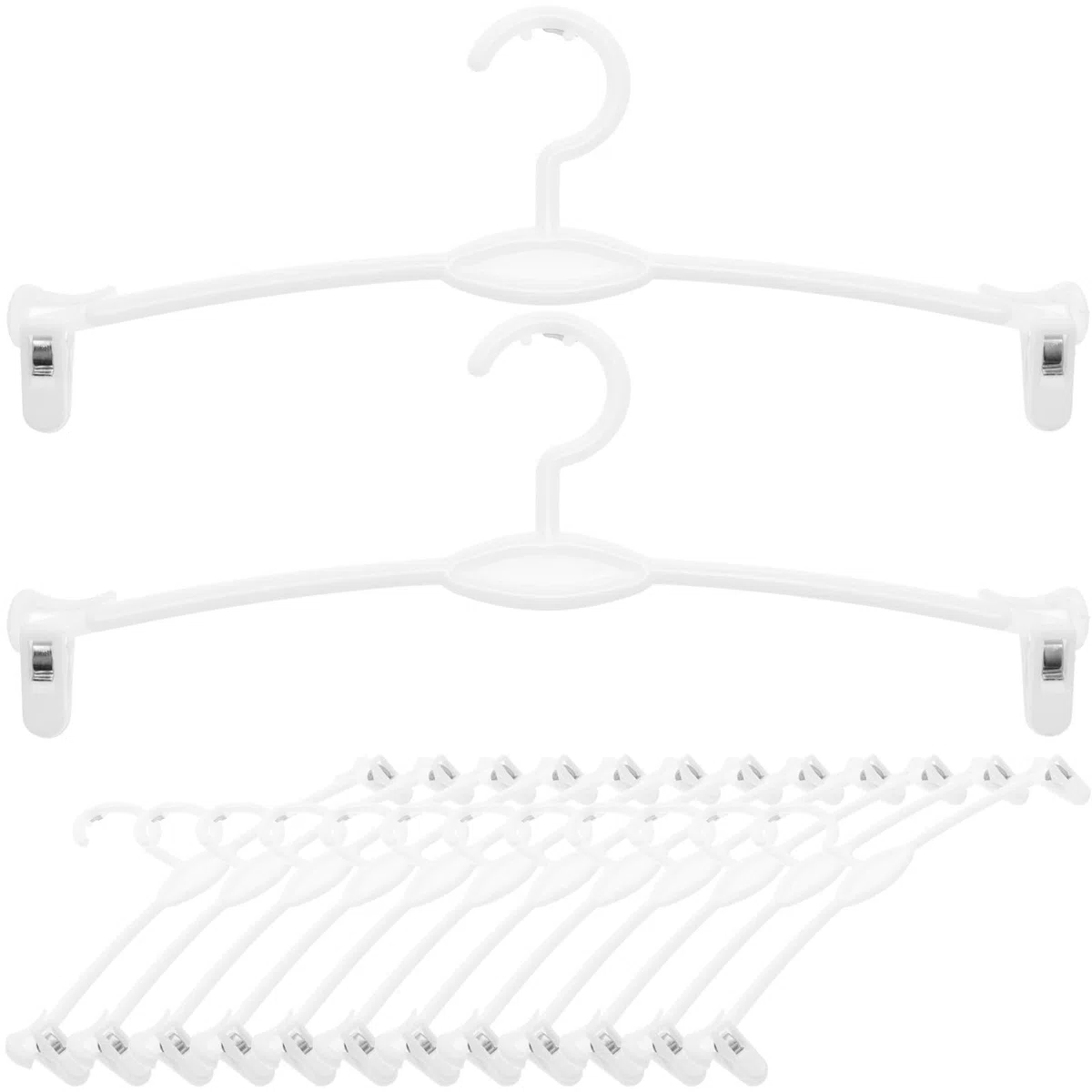 BESPORTBLE Resistentes al Clima para Ropa Interior de Color Blanco 15 Perchas de Plástico Soporte para Tirantes de Sujetador Ideales para Casa y Tienda