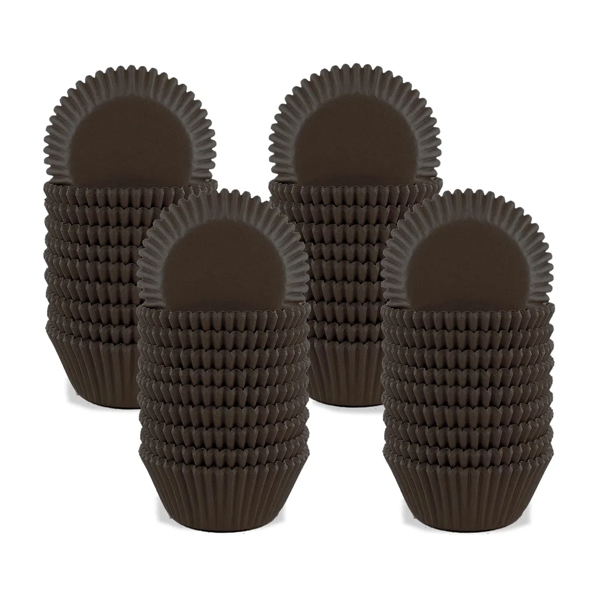 VIKSAUN Pack de 1000 Mini moldes de Papel Moldes Papel para Magdalenas Papeles para Cupcakes 1 * 0.75 in hornear magdalenas para hornear, cumpleaños, fiestas (Brown)