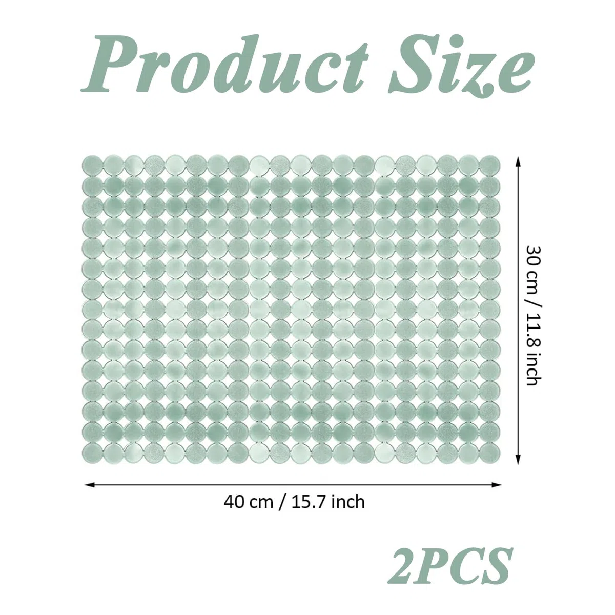 2 Piezas Alfombrilla Fregadero Cocina 40x30 Cm, Protector De PVC Recortable, Tapete Escurridor De Fregadero, Drenaje Rápido para Fregadero De Acero Inoxidable y Cerámica (Verde)