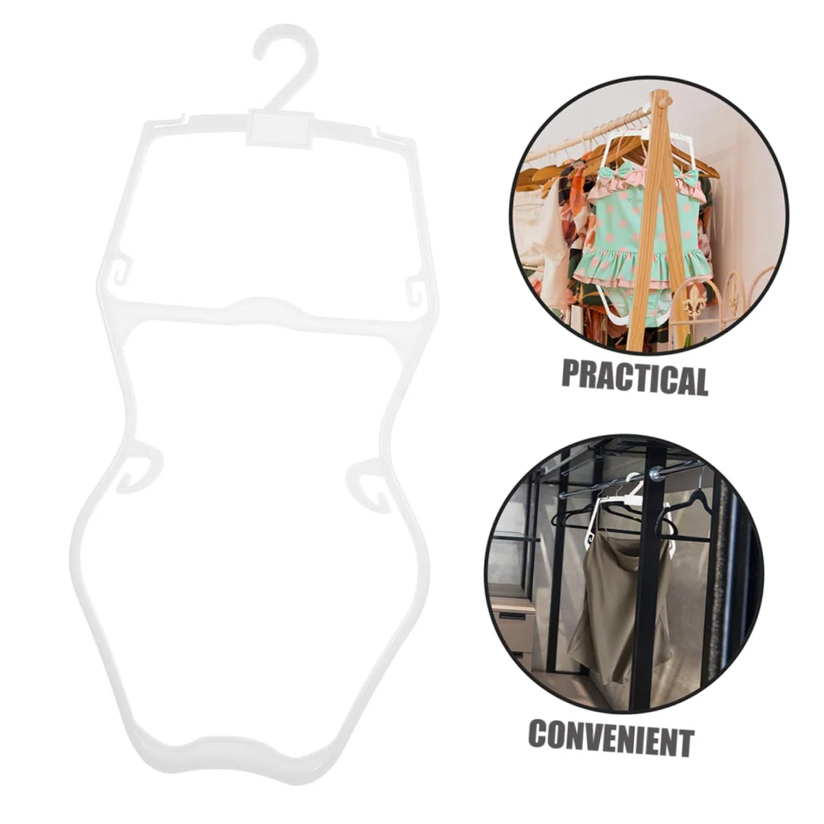 KOMBIUDA 6 Piezas Estante del Traje De Baño Titular De Trajes De Baño Tendedero para Trajes De Expositor De De Percha De Traje De Percha De Bikini El Plastico