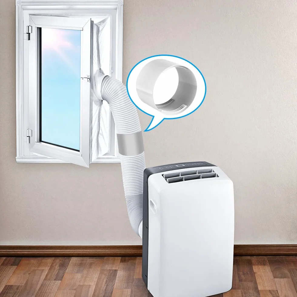 Adaptador de Tubo para Aire Acondicionado 150mm, Conector de Manguera de Aire Acondicionado Acoplador de Manguera de Escape de Aire Acondicionado Portatil