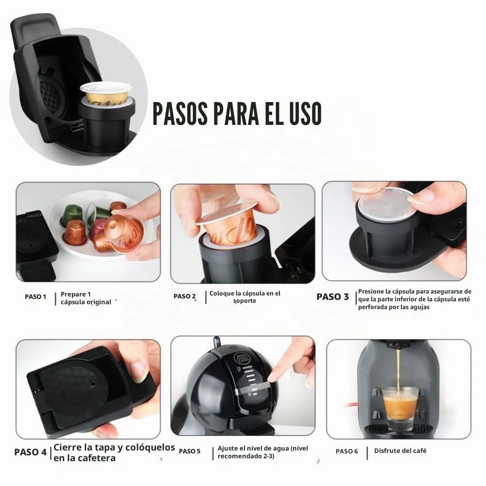 Adaptateur de capsules de café compatible avec Dolce Gusto, convertisseur de capsules pour les dosettes de café jetables NES OriginalLine, compatible con cafeteras Dolce Gusto (cápsulas)