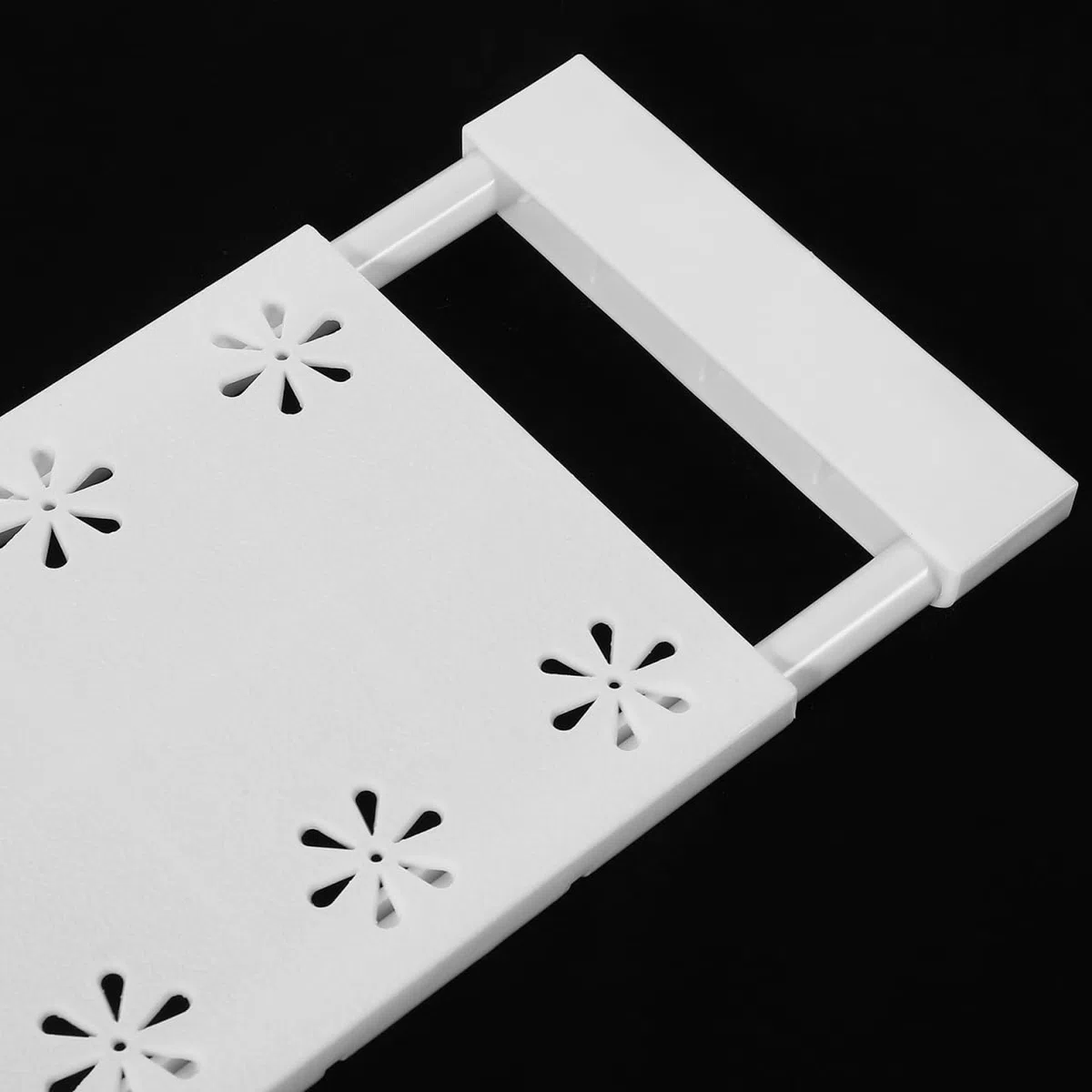 Estante Extensible Ajustable Tamaño 32-48 Cm Divisor Organizador Versátil Limpieza Fácil para Armario de Plástico Blanco Adecuado para Estantes y Baño