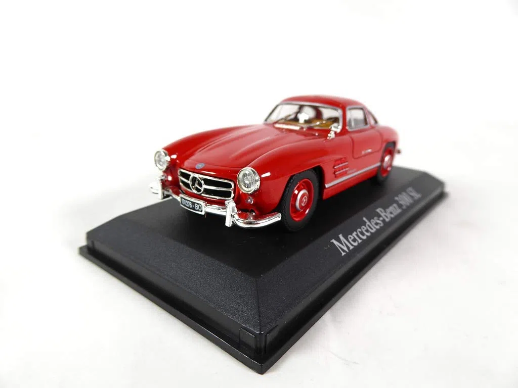 OPO 10 - Coche en Miniatura Compatible con Mercedes Benz 300 SL Rojo 1/43 (RBA23)
