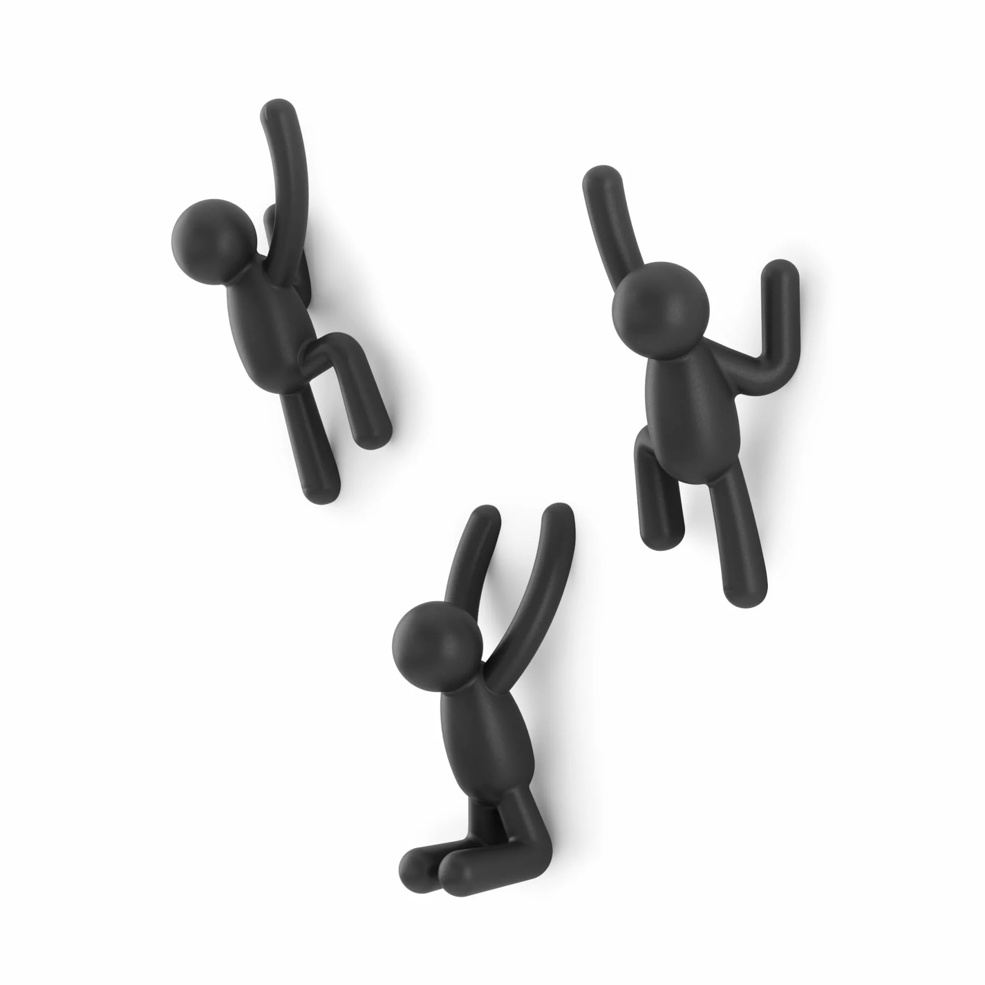 Umbra Buddy Ganchos de pared, juego de 3, Negro