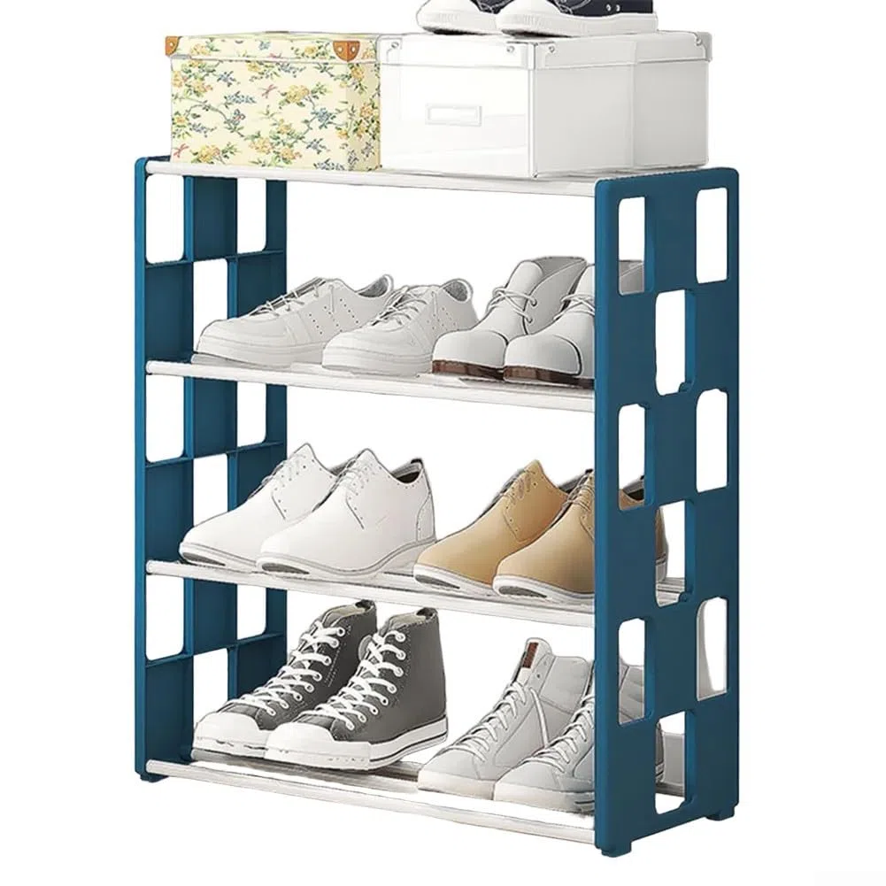 Solución de almacenamiento a prueba de polvo para mantener tus zapatos limpios y accesibles en todo momento (azul)