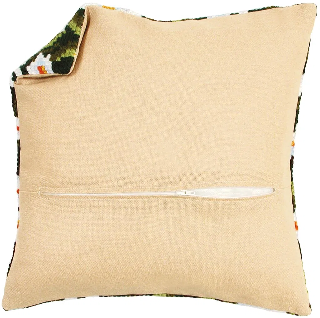 Vervaco Kit Dorso De Cojín con Cremallera Crudo Accesorios De Punto De Cruz ca. 45 x 45 cm Telas Costura Parte Trasera para Cojín Manualidades Adultos Decoracion Bordar Kit
