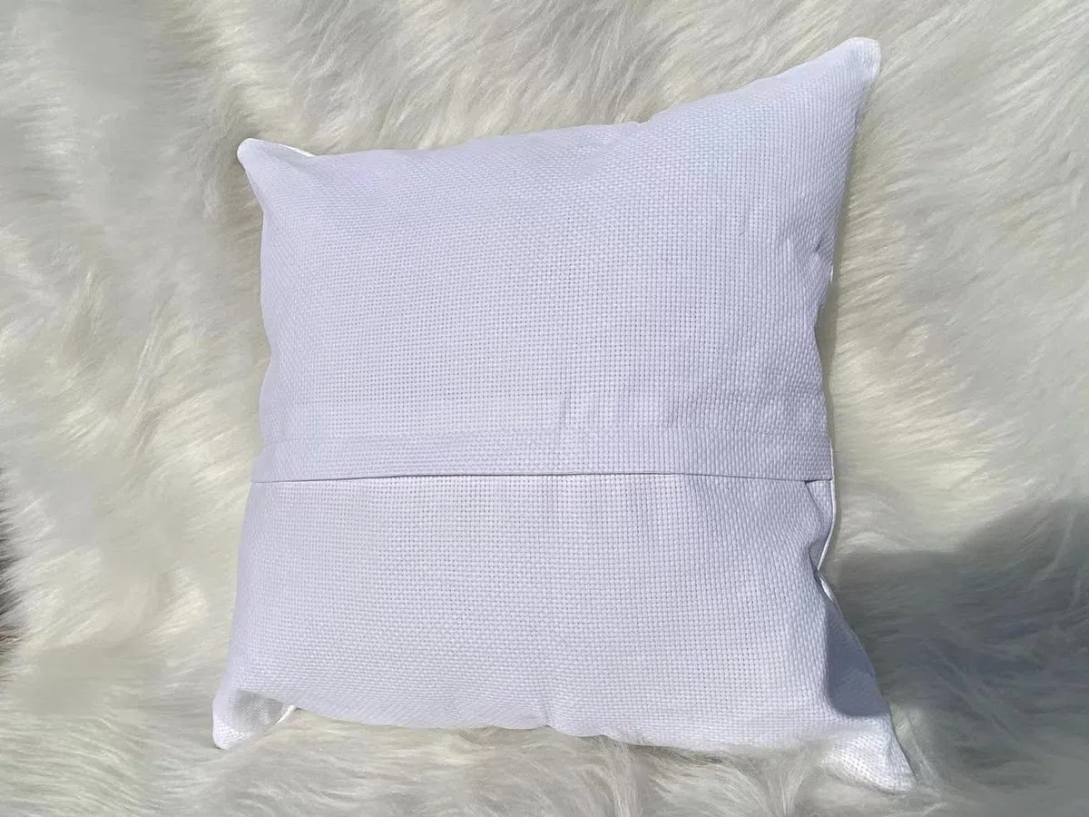 Funda de cojín de punto de cruz en blanco, punto de cruz, tela Aida de 11 puntos, 40 cm x 40 cm