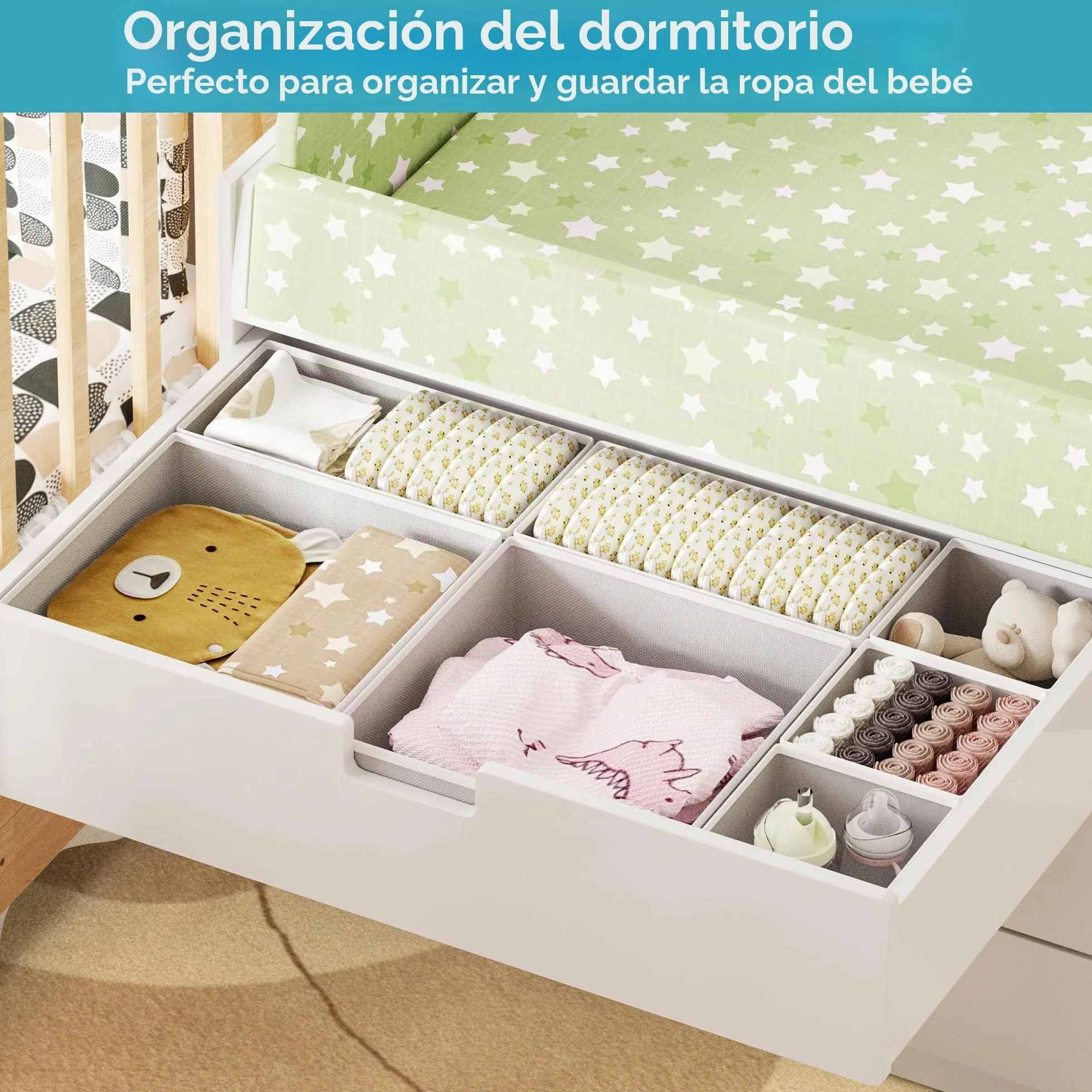Vtopmart Paquete de 12 Organizador Cajones Plegables para Calcetines Ropa Interior