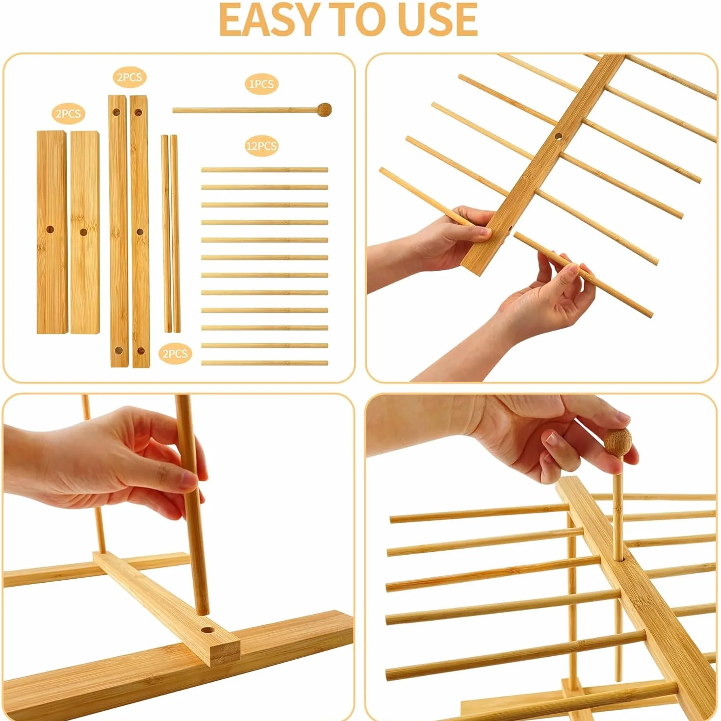 Secador De Pasta, Rejilla para Pasta, Secador Pasta Fresca,Rejilla para Secar Pasta Plegable con Varilla De Transferencia Y 12 Varillas,para Pasta Y Fideos
