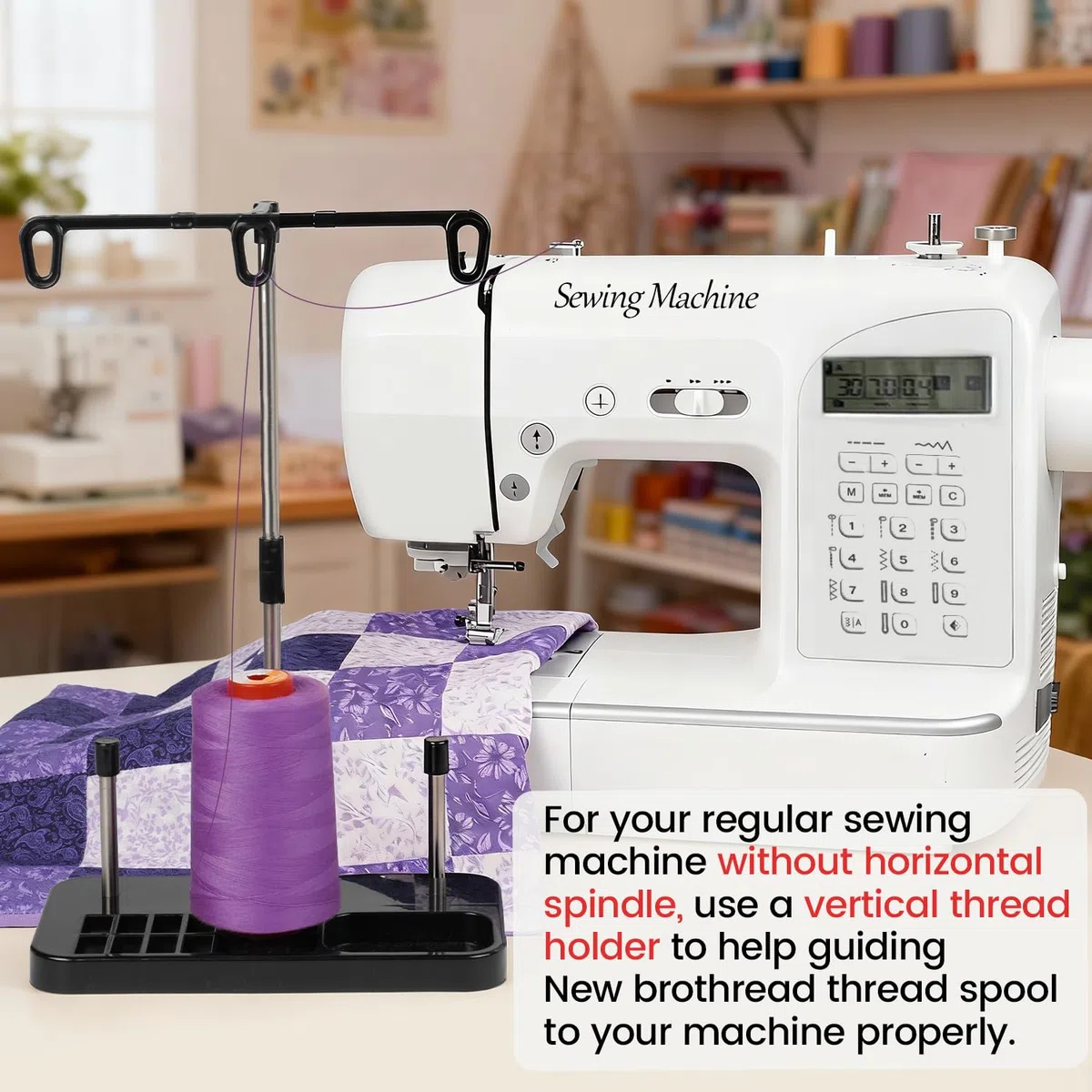 New brothread - 28 Opciones - 4 Bobinas Grandes de 5000M hilo de coser de poliéster todo propósito 40S/2 (Tex27) para coser, acolchar, patchwork, remalladora y overlock - White
