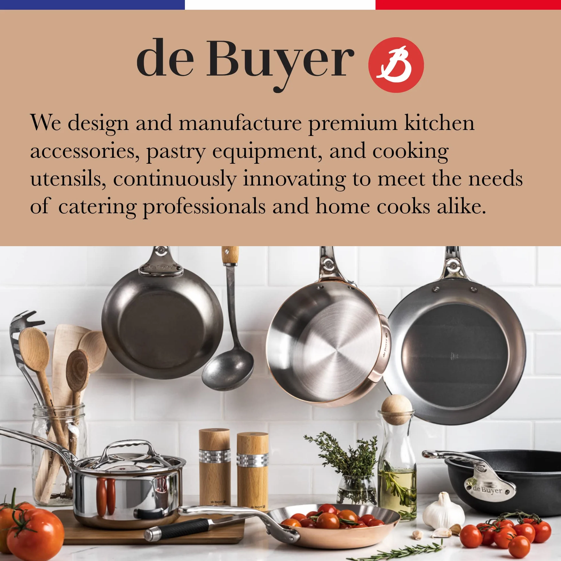 De Buyer, ARO GIGANTE EXTENSIBLE-INOX FLEXIBLE DE18 A 36CMHT 4.5CM-Ø de 18 a 36 cm-3040.01