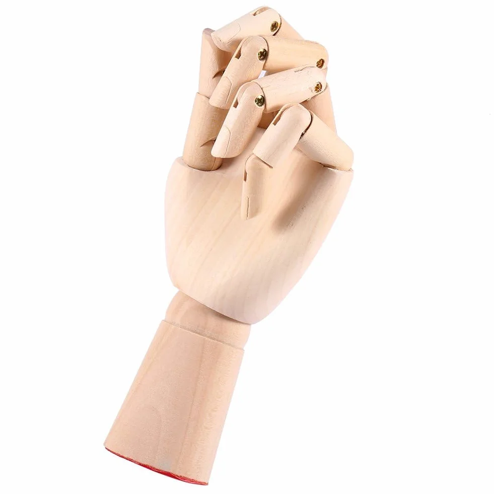 Modelo de Mano Articulada de Madera, Maniquí con Dedos Flexibles para Dibujo Artístico y Práctica, Figura Anatómica para Arte