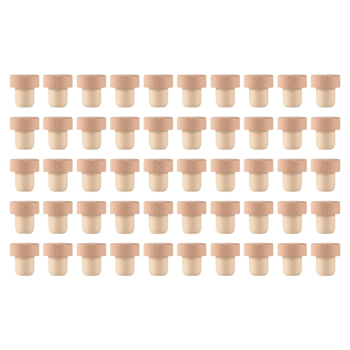 50 tapones de corcho para de vino, tapones de corcho en forma de T para corcho de vino, tapón de vino reutilizable, tapón de vino y goma