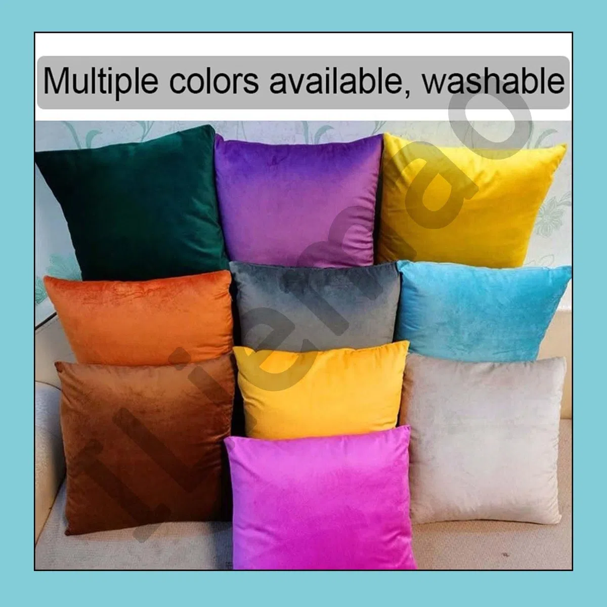 Funda de Cojín 60x80 Juego de 2 Fundas de Almohada 70x90 con Cremallera Funda Cojín Rectangular 30x50 Cushion Covers 50x70 Fundas Almohadas pack 2 Algodon Poliéster para Cama Sofá(Khaki 2,60x80 cm 24x