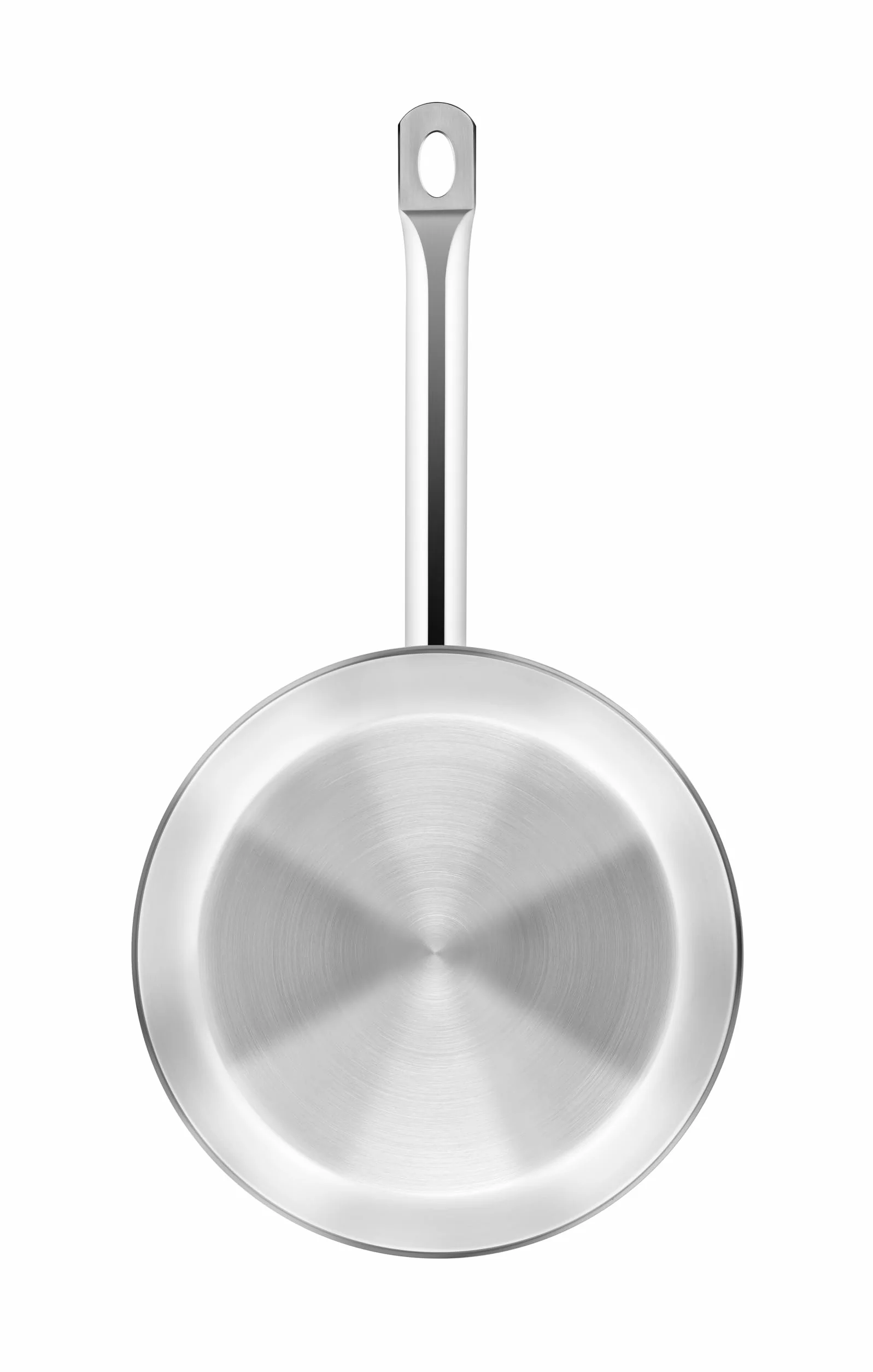 BRA A121612 Profesional Sartén, 24 cm, Acero Inoxidable, 18/10, Triple Fondo difusor sin Antiadherente, Full Induction, Mango ergonómico, Plateado