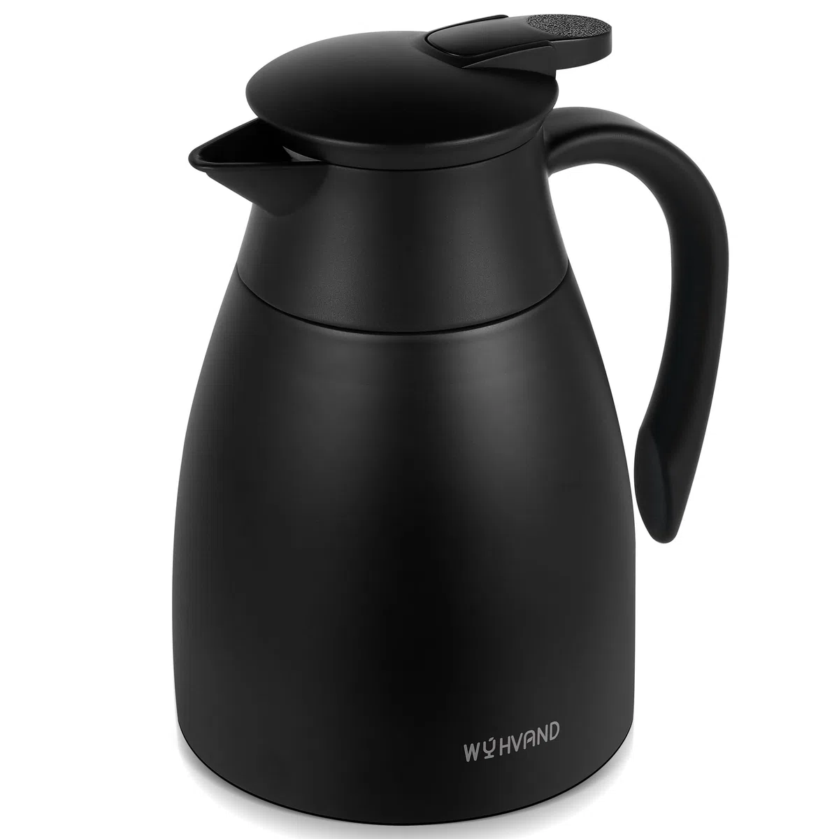 Jarra Térmica 1 Litro para Café, de Acero Inoxidable con Aislamiento al Vacío de Doble Pared, Jarra para Té, Agua y Bebidas Calientes o Frías, Negro