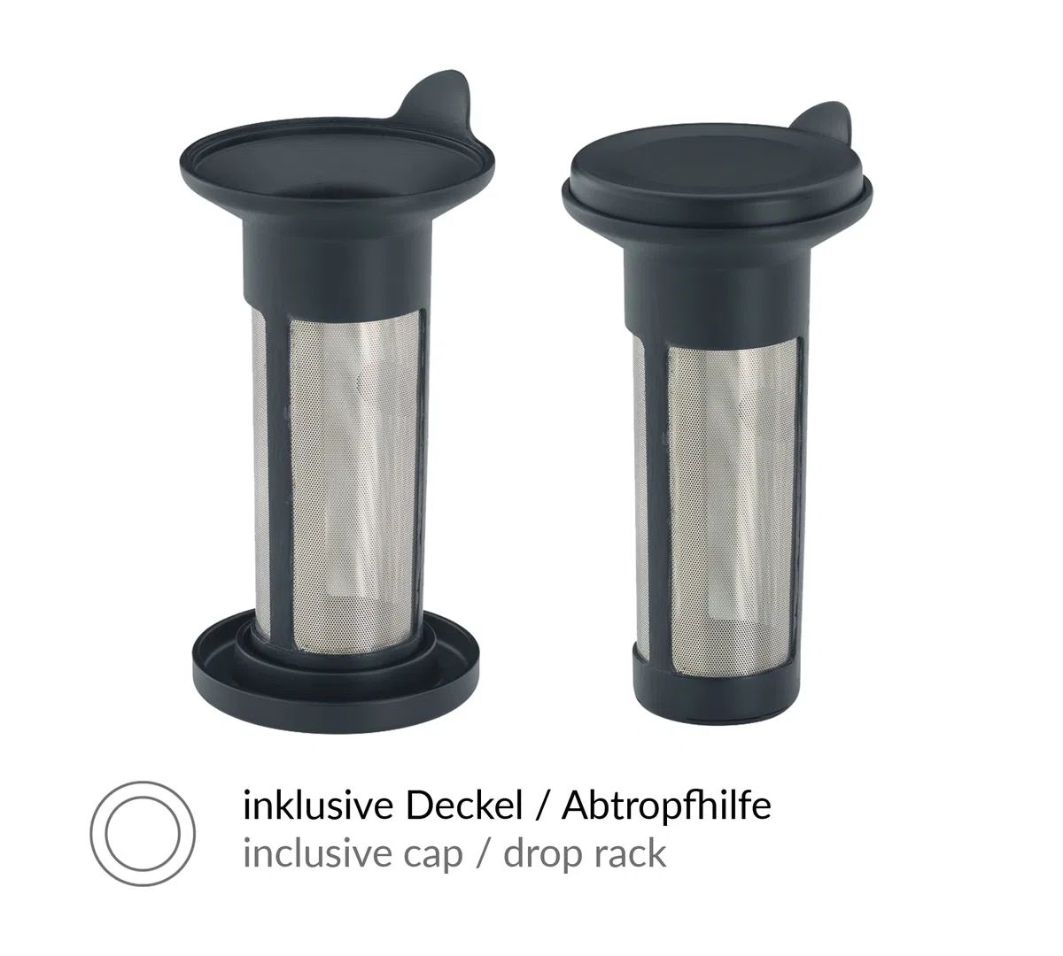 alfi AROMA COMPACT, filtro de té de acero inoxidable para té a granel, filtro de té para jarra o taza, filtro permanente, preparación en la jarra, té sostenible, para lavavajillas, sin BPA
