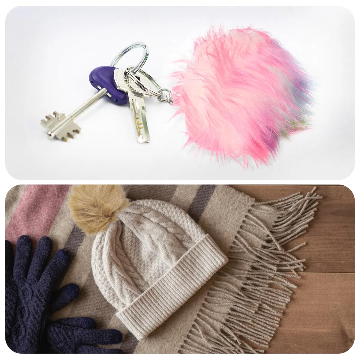 PATIKIL Pompones para Gorros, 12pcs Pompones Esponjosos Bolas de Piel Sintética Suaves con Lazos Elásticos para Llavero Encanto Gorra Punto Bolsos Fiestas Navidad Decoración, Rosa, 7cm