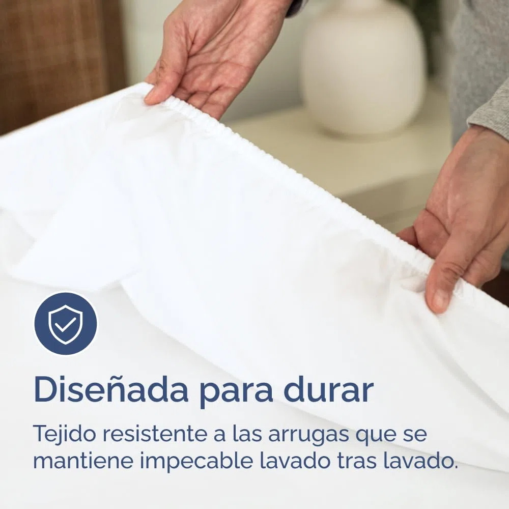 Sábana Bajera Ajustable 180x200 cm - Alto Especial 40 cm Colchón Alto - Sábanas Bajeras Microfibra Suave Transpirable y Antiarrugas - Bajera Cama con Goma Elástica - Oeko-Tex - Bed Sheets - Blanco