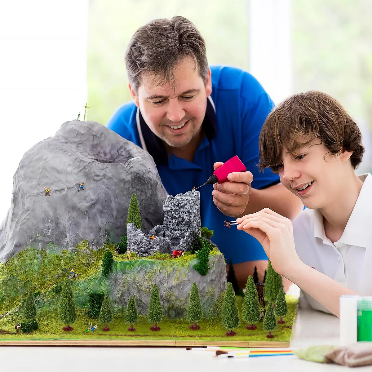 VICASKY Abetos, 15 piezas, árboles, paisaje, paisaje, cedro, con accesorios básicos, mini árboles, conjunto de árboles solitarios, árboles en miniatura para manualidades, construcción de maquetas