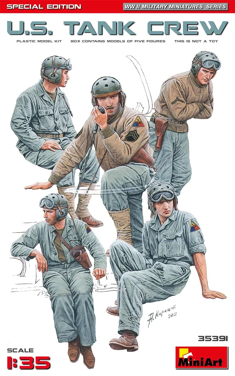 MiniArt MIN35391 1:35-US Tank Crew, (edición especial), kit de modelo a escala, sin pintar