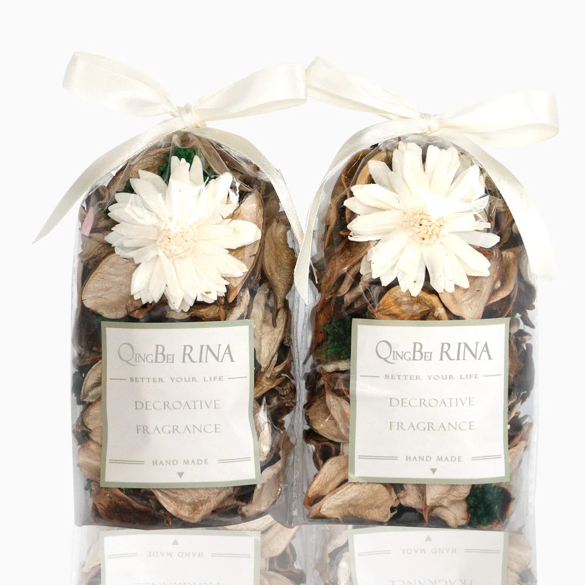 Qingbei Rina Primavera Popotpourri decoración, Mini Bolsa de popurrí aromática Vainilla Blanca, Relleno, florero, Bolsas de frangranza para el hogar, Regalo de Fiesta de Boda para mamá, pequeño