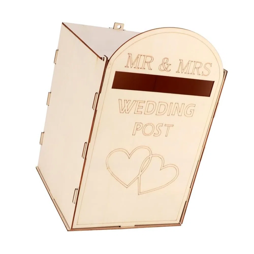 Buzón de Madera para Tarjetas de Regalo, Caja rústica para Tarjetas de Regalo de Boda, decoración para Fiesta de Boda