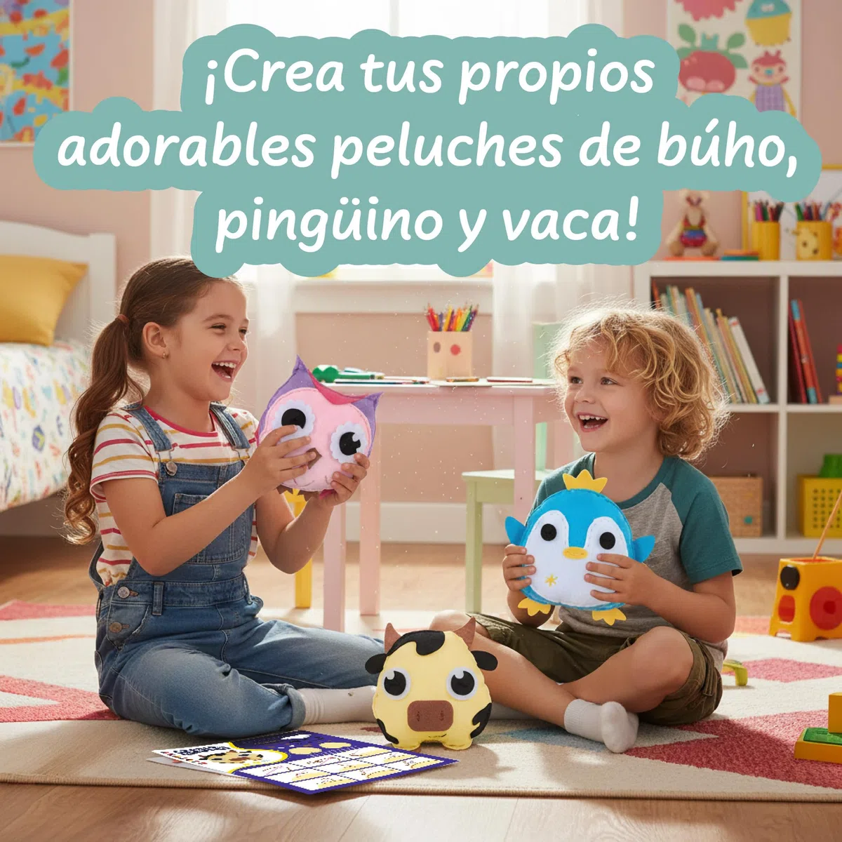 Science4you Kit de Costura para Niños de 6+ Años - Crea tus Propios Peluches, Crea 3 Animales diferentes, Kit de Manualidades con Aguja Segura, Regalo de Juguete para Niños y Niñas de 6 7 8+ Años
