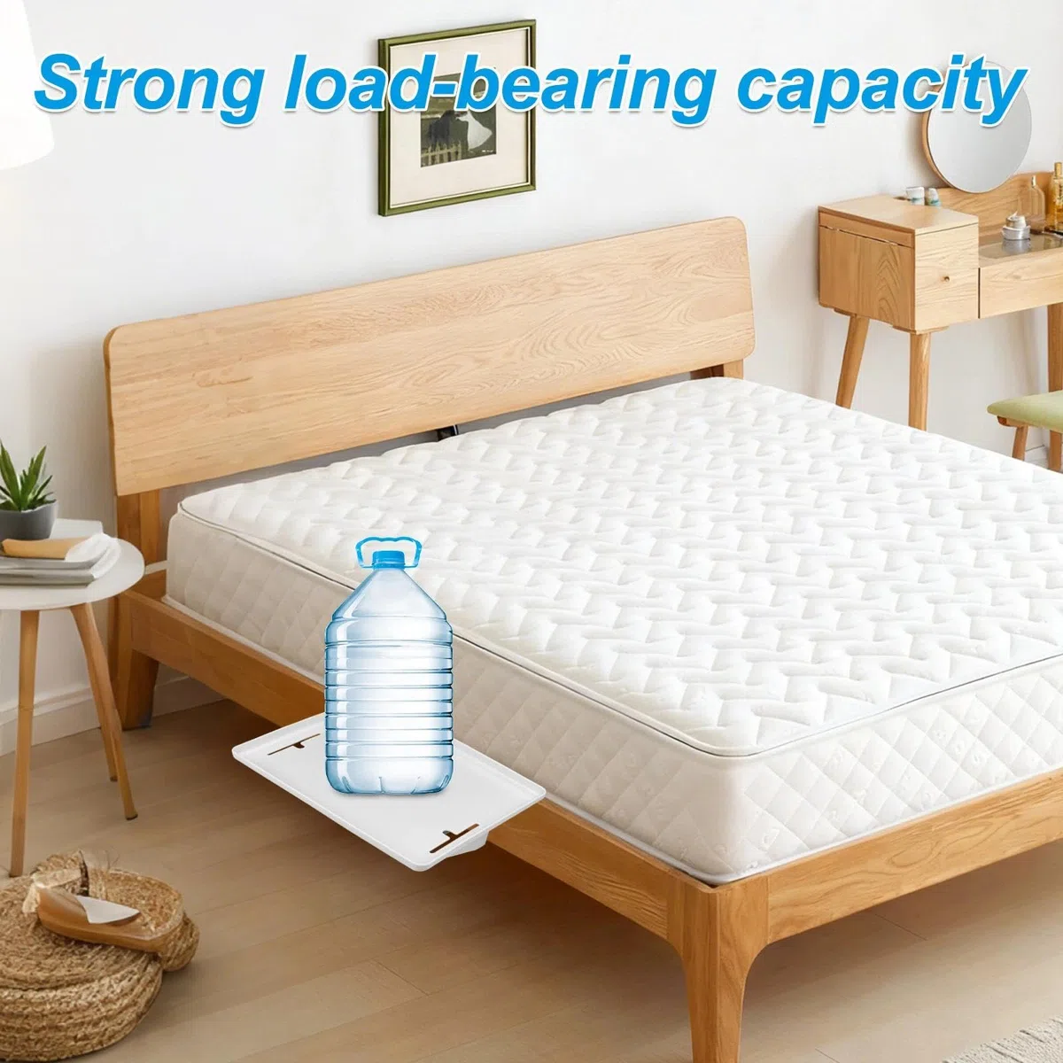 32 X 23,3 cm Bandeja Cama, Auxiliar Mesa Mesita Noche Flotante con Clip, Mesitas de Noche Colgantes Flotantes, Almacenamientobandeja para Cama Estante Colgar Guía de Cables