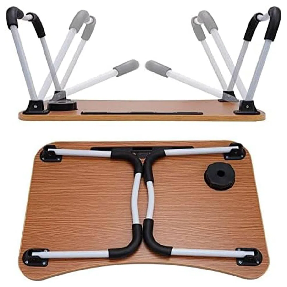 Bandeja de Servir plegable para cama color Negro 60x40x26cm