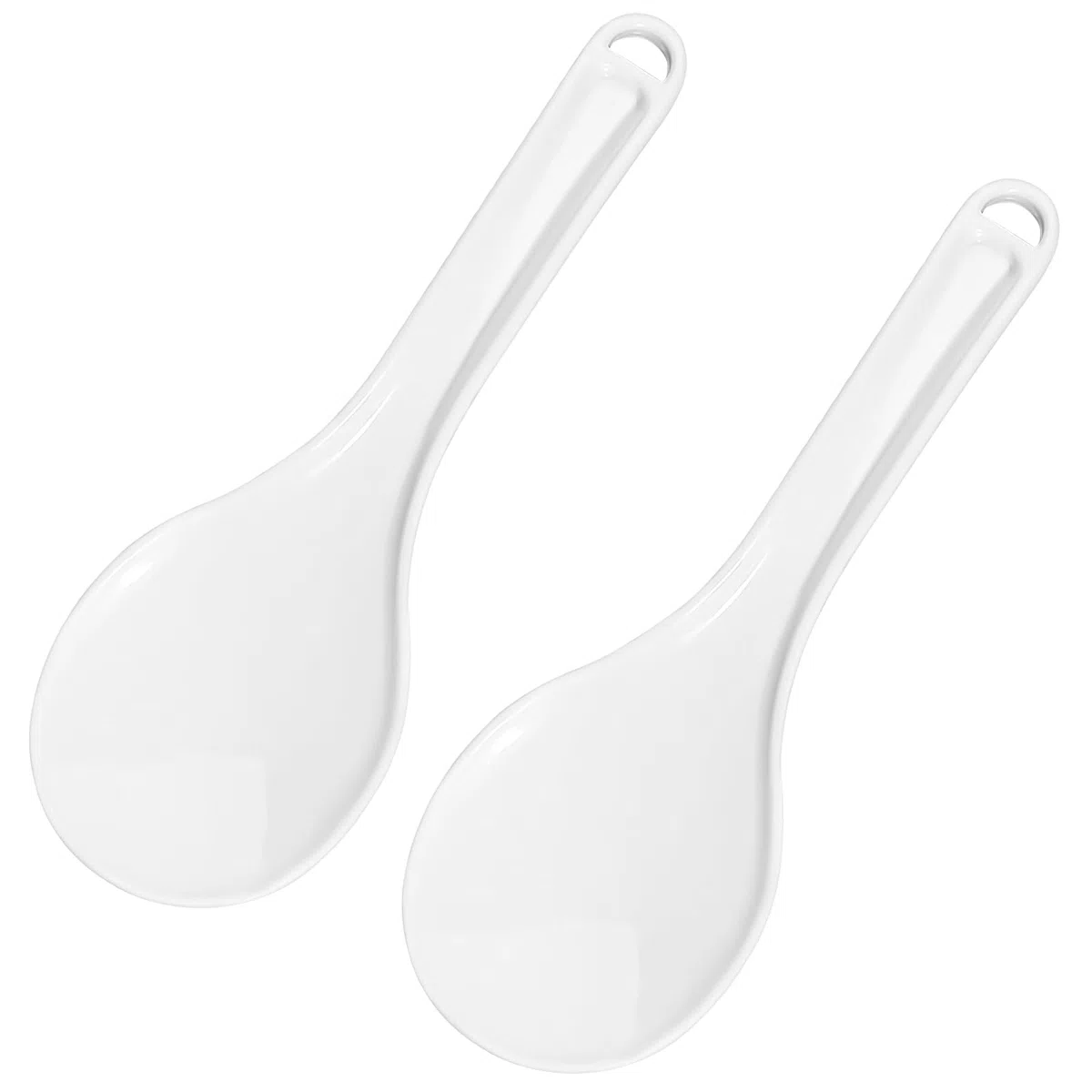 2 cucharas de arroz antiadherentes blancas para arroz, cuchara para cocinar arroz, espátula de 7.87 pulgadas