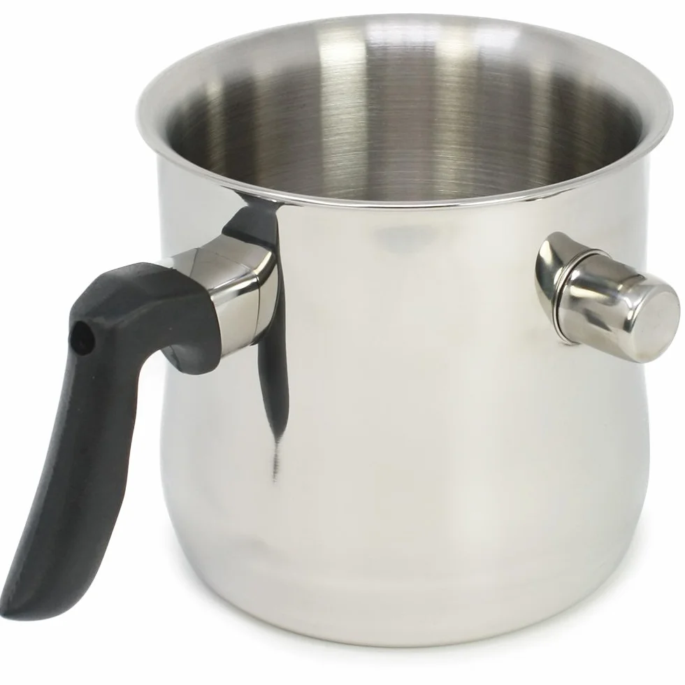 com-four® Olla de leche y olla a fuego lento, 1.2 litros, doble pared, baño de agua