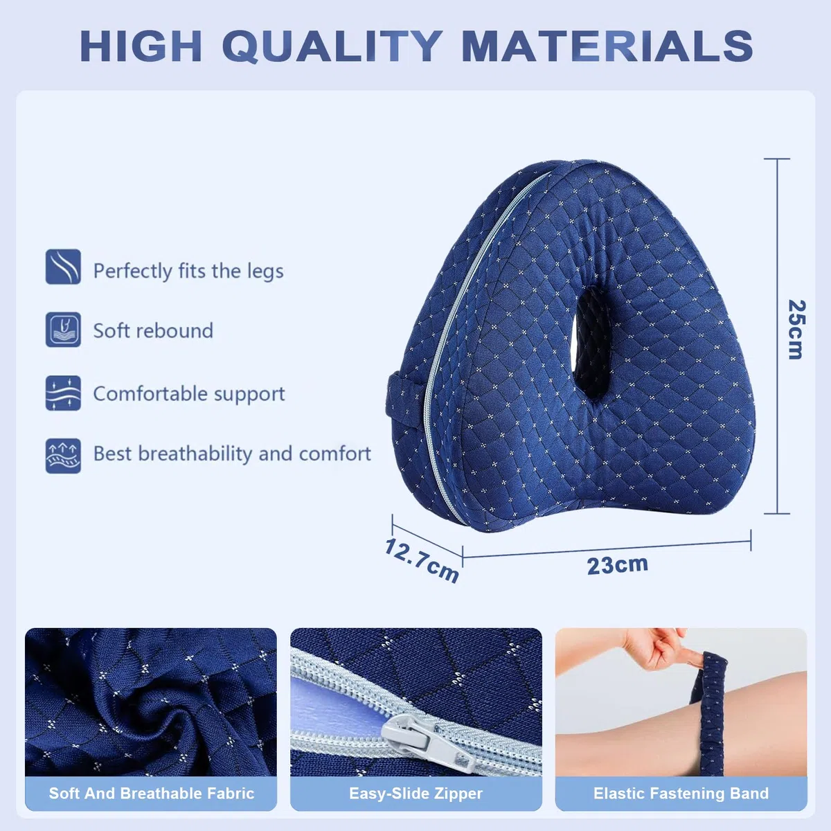 Cojin para Dormir Entre Las Piernas, Almohada para Piernas, Almohada Ortopédica De Espuma Viscoelástica Forma Corazón para Alineación De Cadera y Columna, para Ciática, Dolor De Espalda