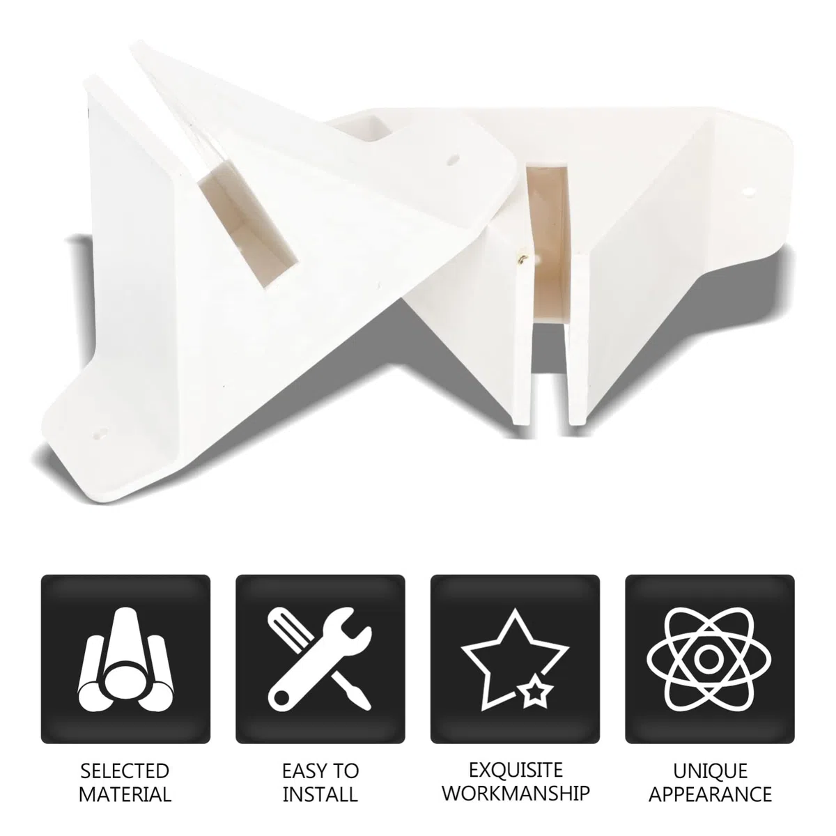 Zerodeko 2 Piezas Base De La Pantalla Biombo para Separacion De Puerta De Tela Metálica Base De Tabique a Base De Madera Oficina Pies De Pie El Plastico Desmontable